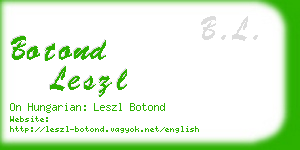 botond leszl business card